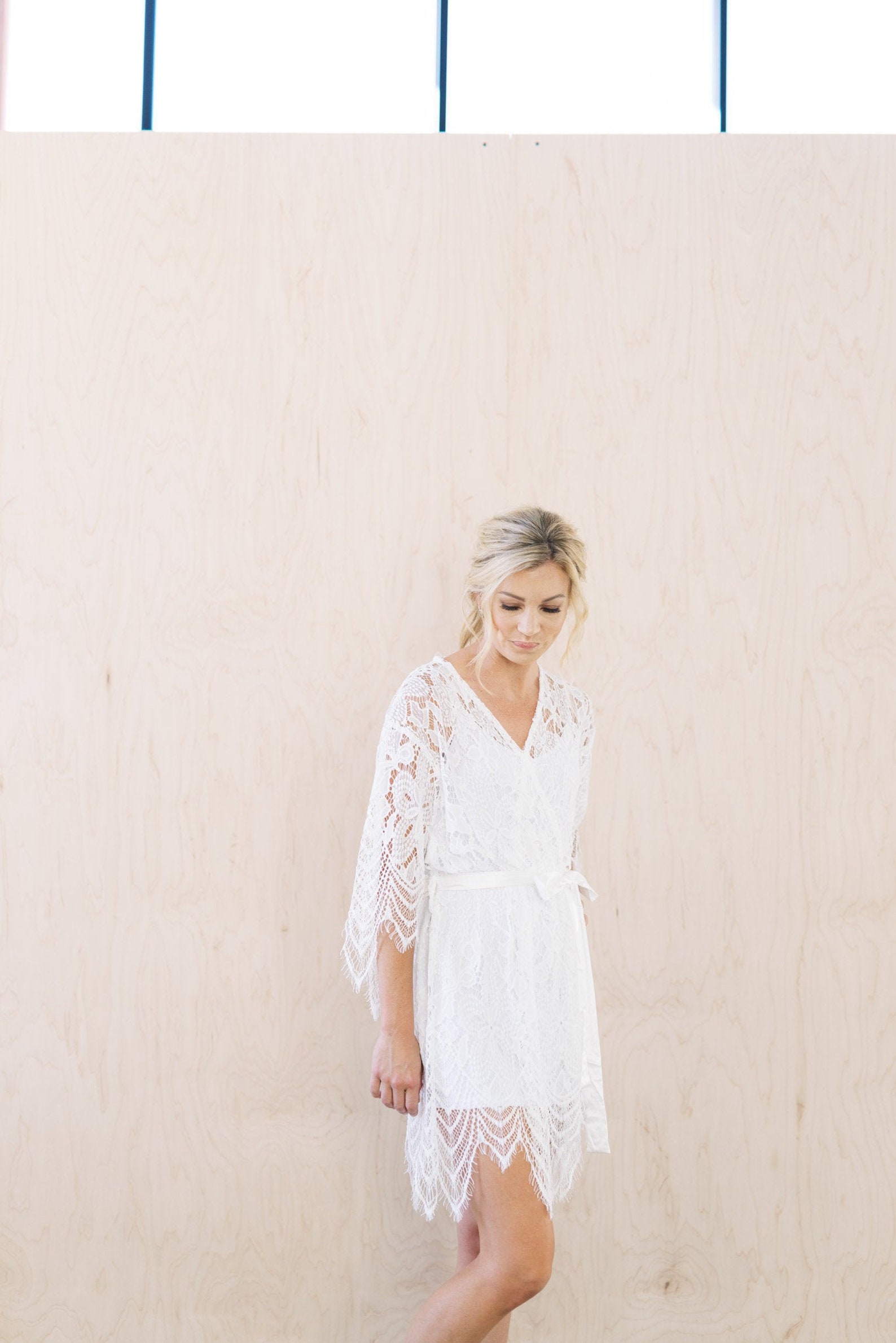 White Lace Bridal Robe For the Wedding Morning Floral Lace Etsy