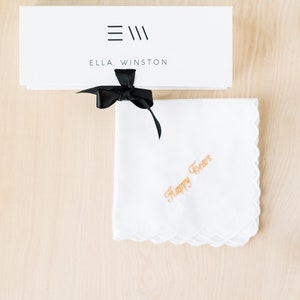 Personalized Father of the Groom Handkerchief, Father of the Groom Gift From The Groom, Gift From Groom To Father On Wedding Day image 7