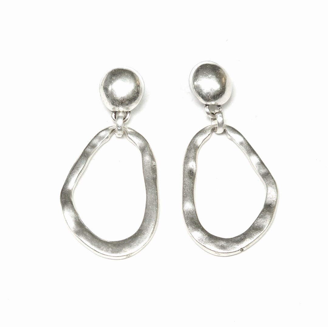 Hand Made Boho Pewter Earrings Plated in 925 Silver Nickel Etsy