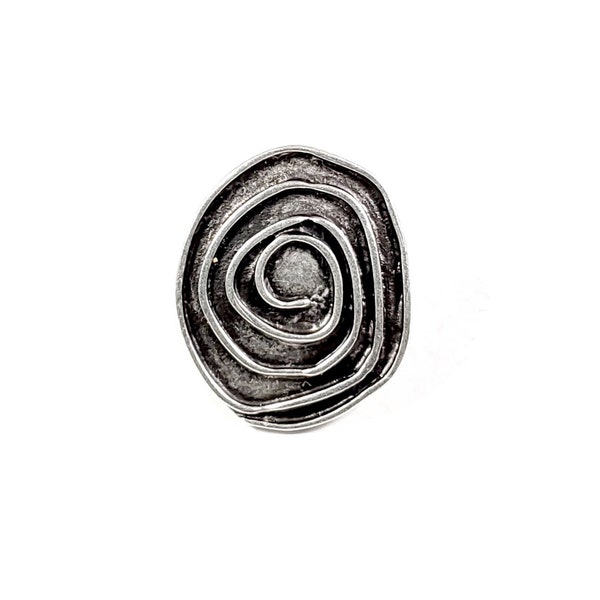 Bague spirale réglable taille étain ethnique et tribale plaquée boho, sans nickel et hypoallergénique ! Sku# ALL-4017