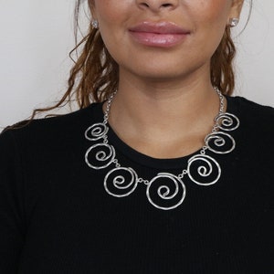 Hand Made Pewter Delicate Necklace Plated in 925 Silver, Nickel Free and Hypoallergenic! Sku# ZNS-005