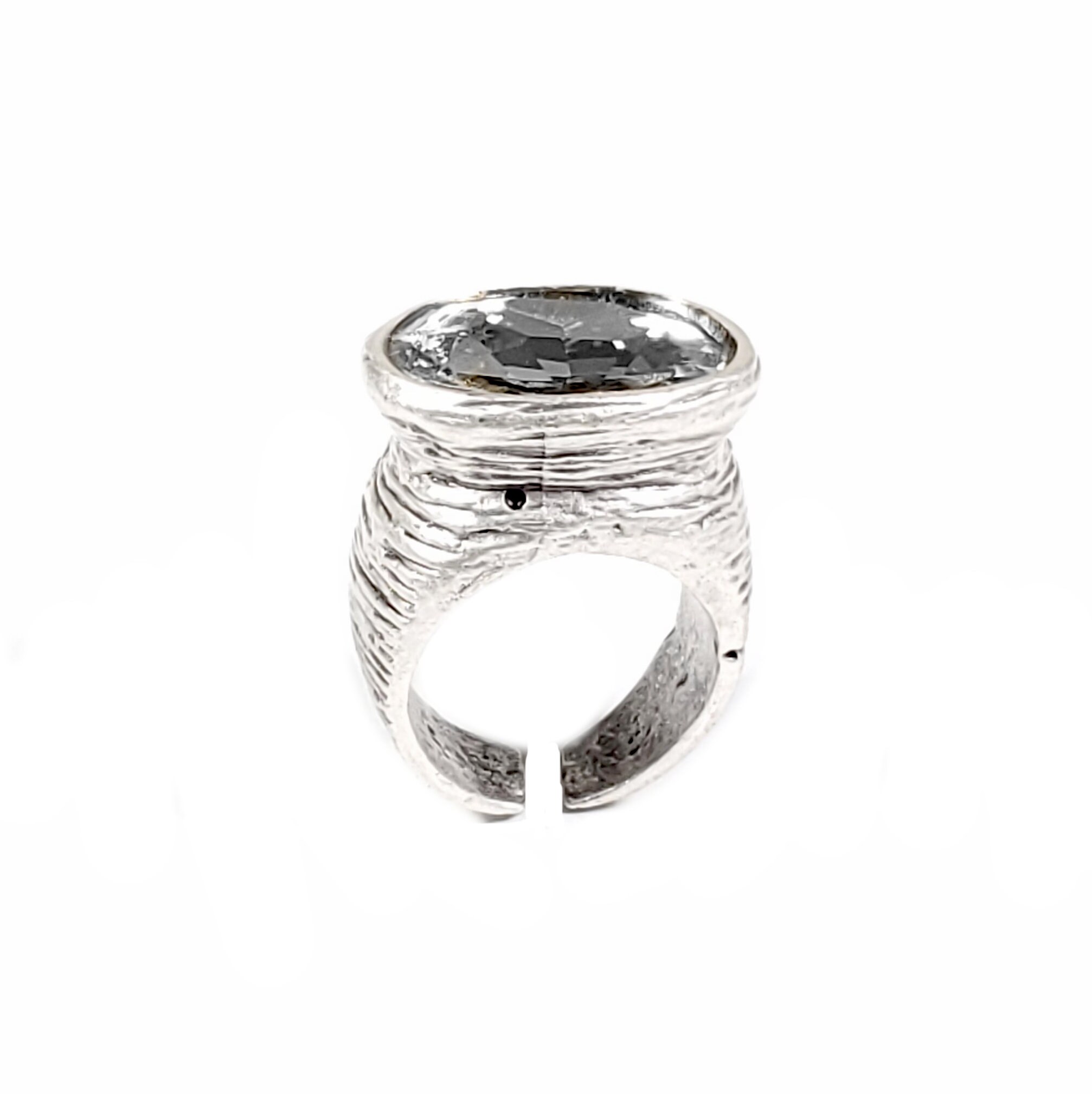 Bague en étain réglable taille Boho faite à la main plaquée argent avec — free download