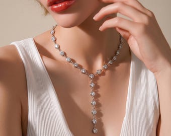 手作りのスターリングシルバーメッキクリスタルミニマリストネックレス