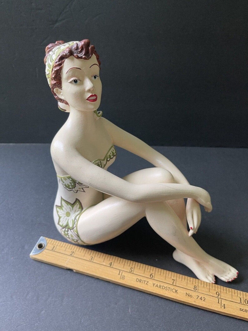 Vintage Bathing Beauty Swimsuit Beach Figurine Statue Made in the ...