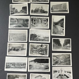 Vintage Souvenir Photos Black White Landscape Scenic Ephemera Lot Travel