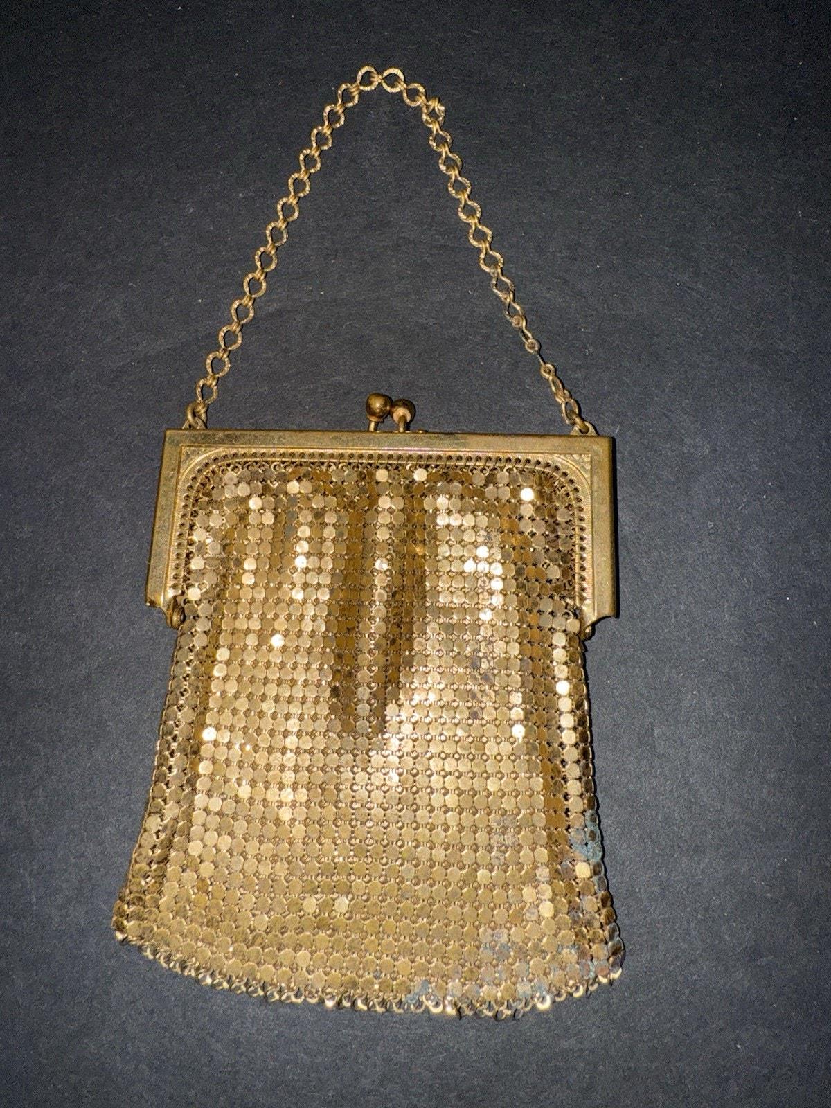Vintage Gold Tone Metal Mesh Cinch Backpack Sling Bucket Disco Glam Purse Bag Disco Metal Vintage Bags, Handbags & Cases for sale | eBay main image 3