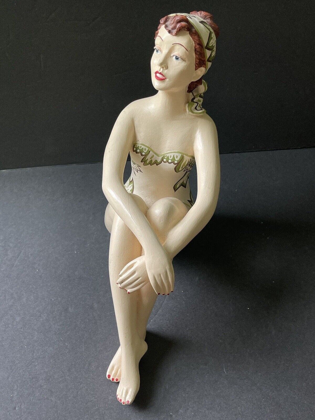 Vintage Bathing Beauty Swimsuit Beach Figurine Statue Made in the ...