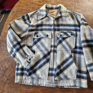 50s〜 Buck Skein Joe オンブレ ウールシャツ USA製 1950s【Buck Skein Brand】ウールシャツ - 古着屋HamburgCafe