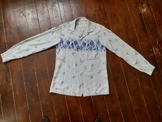 1950s long sleeve Arrow shirt great print vtg 50s… - image 2