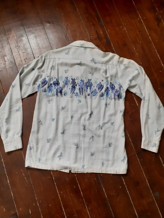 1950s long sleeve Arrow shirt great print vtg 50s… - image 9