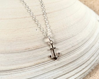 Anchor Necklace, Sterling Silver, Nautical Gift, Anchor, Sailing, Boating, Sterling Silver Necklace