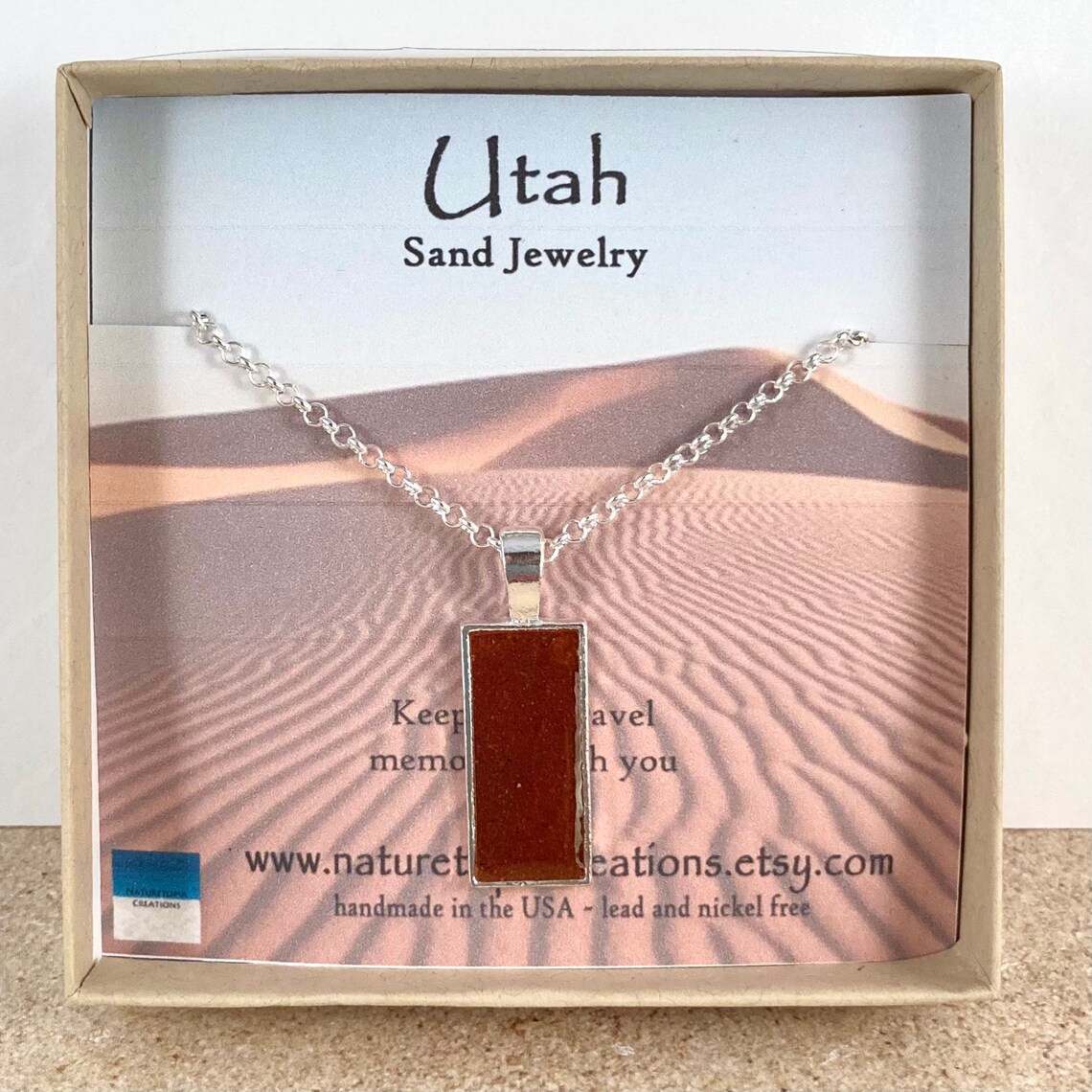 Utah Utah Gifts Utah Jewelry Utah Necklace Utah Art Utah Etsy