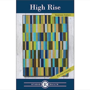 High Rise Quilt Pattern - PDF Digital Download - Simple - Easy - Modern - Beginner Friendly - Throw - Lap - Layer Cake - Masculine - Pre-Cut