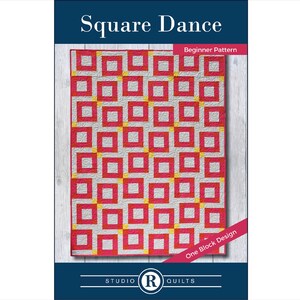 Square Dance Quilt Pattern - PDF Digital Download - Simple - Easy - Modern - Beginner - Throw - Lap - Baby -  Masculine - One Quilt Block
