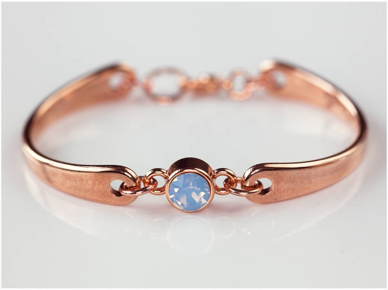 Petite Bracelet with Adjustable Size Blue Pearl Gold Rosegold /& Silver Swarowski Elements Pearl