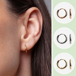 Minimalist hoops gold silver rosegold | basic earrings for every day