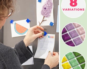 Imanes extra fuertes con diseño minimalista para un diseño interior elegante. Juego de imanes para pizarra blanca, refrigerador y tablero de anuncios.