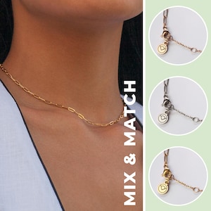 Filigrane Gliederkette Edelstahl Choker Wasserfester Schmuck mit 18k Vergoldung Geschenk für Tochter