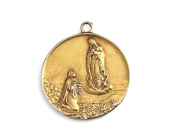 14K Pendant of Lady Of Lourdes