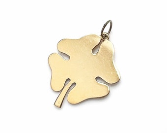 Pingente/Charme de Trevo de 4 Folhas 14K