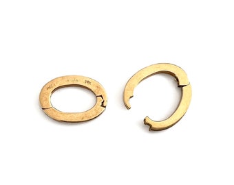 14K Gold Oval Cufflinks Made in Mexico