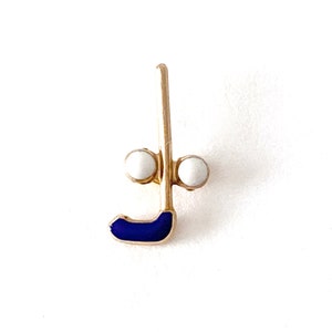 Enamel 10K Gold Golf Club Lapel Pin Very Tiny