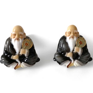 Toshikane Arita Hotei Ceramic Cuff Links /God of Happiness
