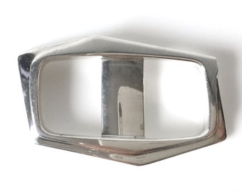 Moderne riem met schuifgesp van sterling zilver, gesigneerd, 7/8 inch breed.