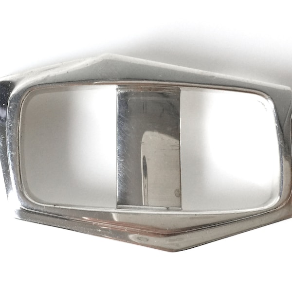 Modern Sterling Silver Slide Buckle Signed 7/8 Inch belt