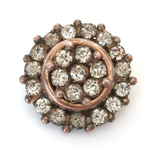 Broche Sandor Rose Gold Prata Esterlina Strass