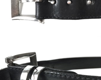 Mens Claudio Calestani Sterling Silver Buckle Set on 1.5 Inch