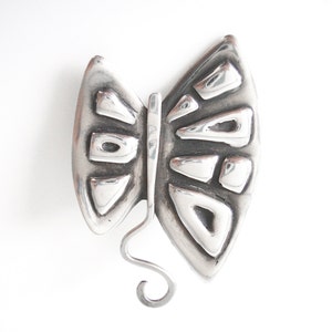 Artisan Swedish Sterling Silver Butterfly Brooch