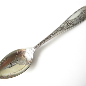 Antique Gorham New York City Of Churches Sterling Silver Souvenir Collectors Grapefruit Spoon Monogrammed WER