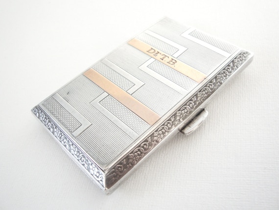 900 cigarettes Art Deco Austrian 900 Silver Cigarette Case 1932