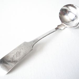 Antique Tweedy Barrows & Co Coin Silver Ladle Circa 1850 Monogrammed ARM