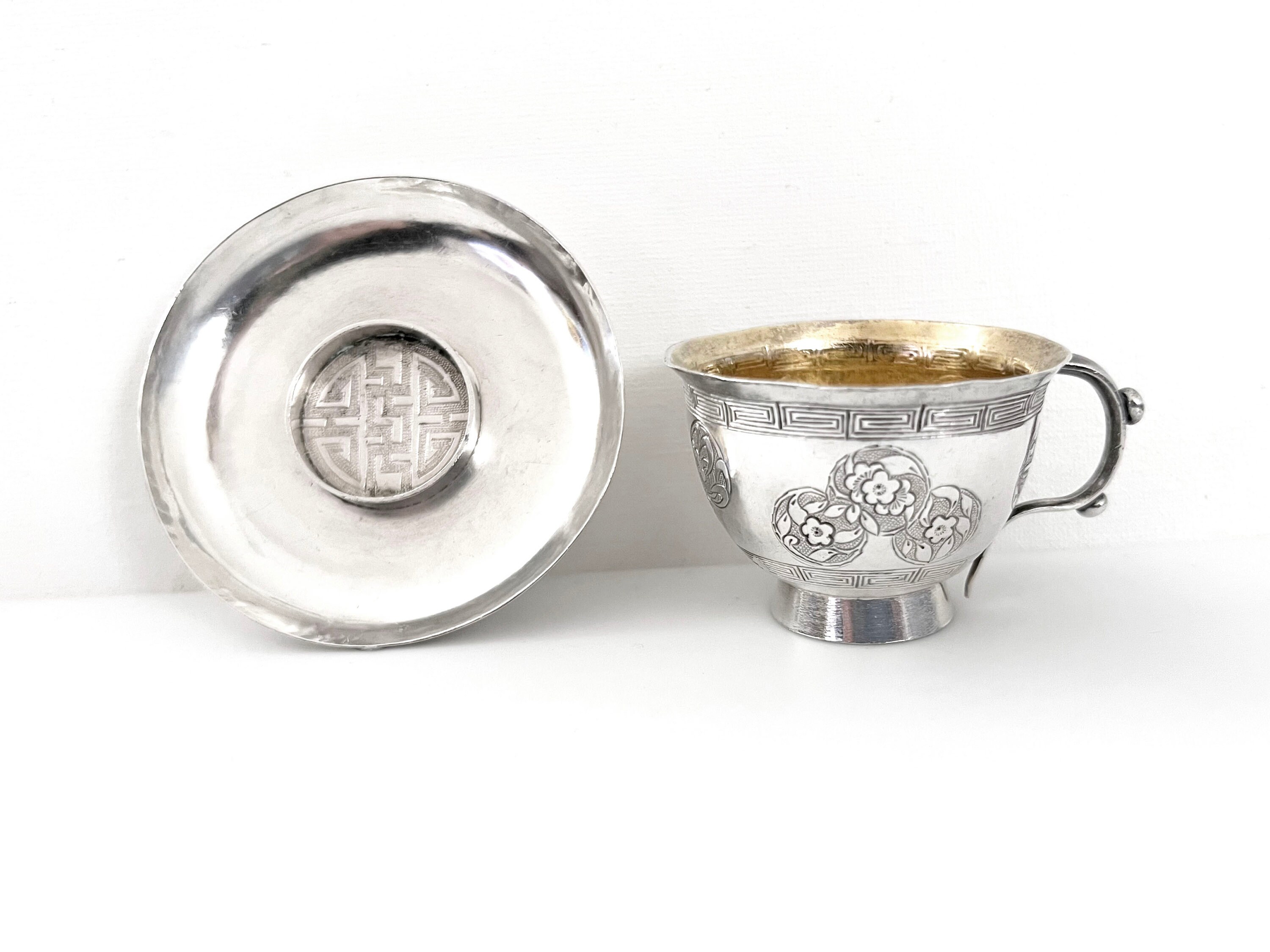Antique Chinese Export Sterling Silver Tea Cup - Etsy