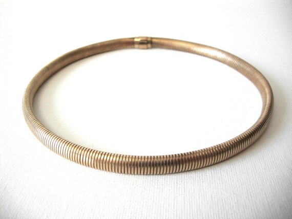 Carl Art Gold Filled Flexible Snake Coil Choker Ne