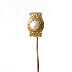10K Gold Stick Pin Set With Cultured Pearl