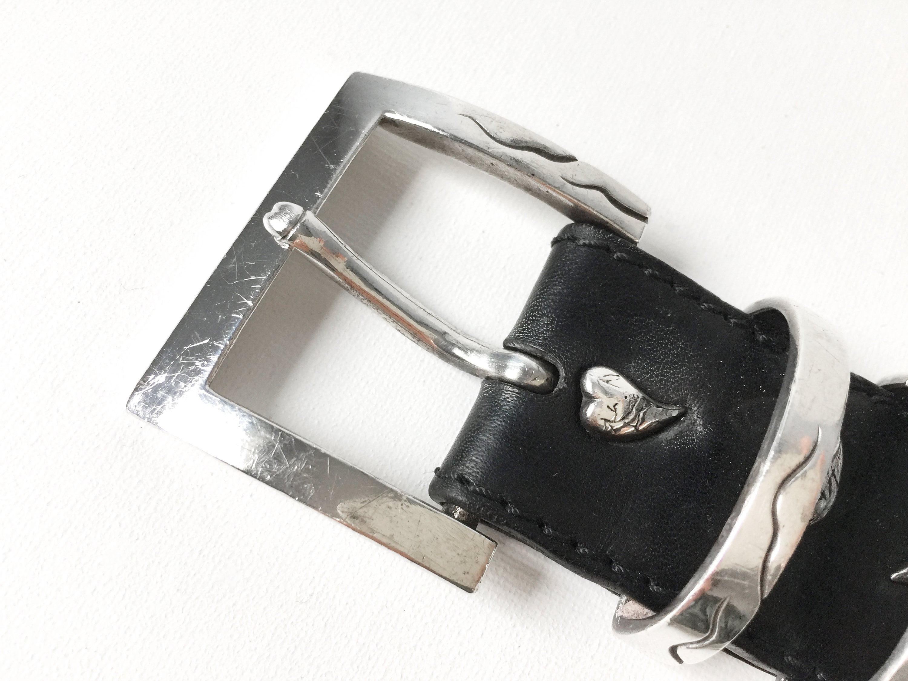 Mens Claudio Calestani Sterling Silver Buckle Set on 1.5 Inch