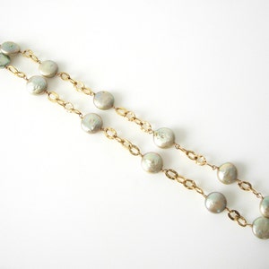 Double Freshwater Pearl Gold Filled Linked Bracelet