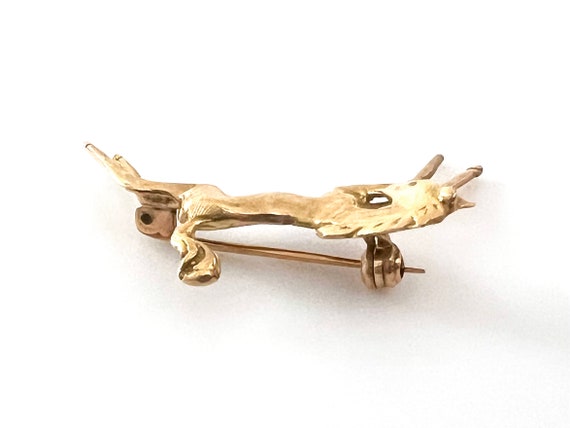 18K Gold Pony Brooch / Horse Brooch - image 2