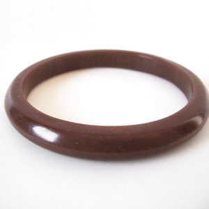 Vintage Caramel Brown Bakelite Bangle Bracelet image 1