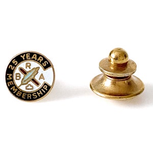 10K Enamel Gold Brotherhood of Railway and Airlines Clerks Union 25 Year Membership Tie Tack / BRA Pin