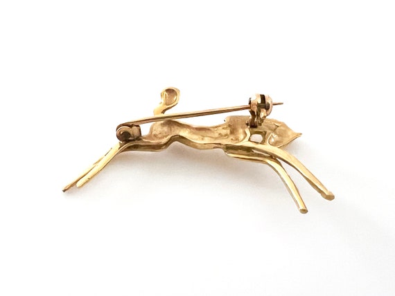 18K Gold Pony Brooch / Horse Brooch - image 5