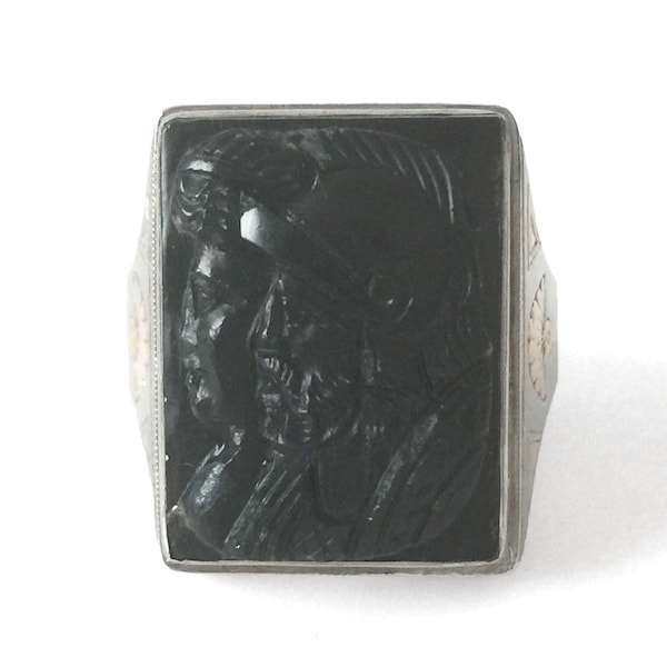 Mens Cameo Ring Etsy