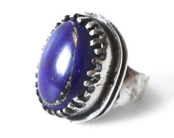 Cullquipuma Blue Lapis Lazuli Sterling Silver Ring Size 6