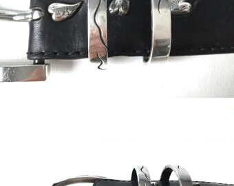 Mens Claudio Calestani Sterling Silver Buckle Set on 1.5 Inch