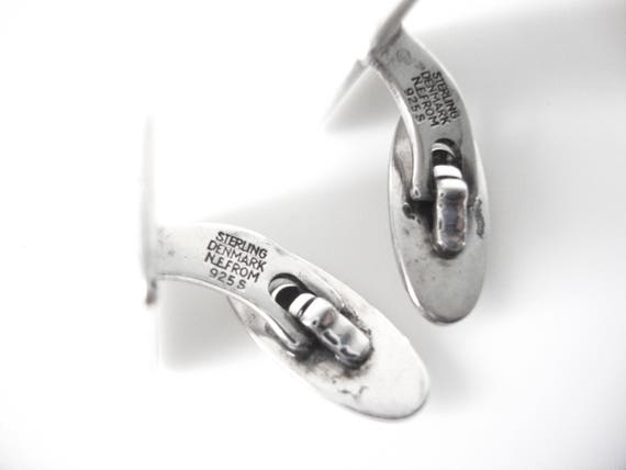 N.E. From Sterling Silver Rectangle Cufflinks Mad… - image 5