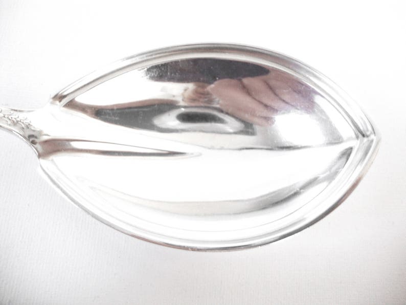 Whiting Arabesque Pattern 1875 Sterling Silver Large Serving Spoon Monogrammed