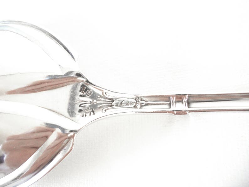Whiting Arabesque Pattern 1875 Sterling Silver Large Serving Spoon Monogrammed